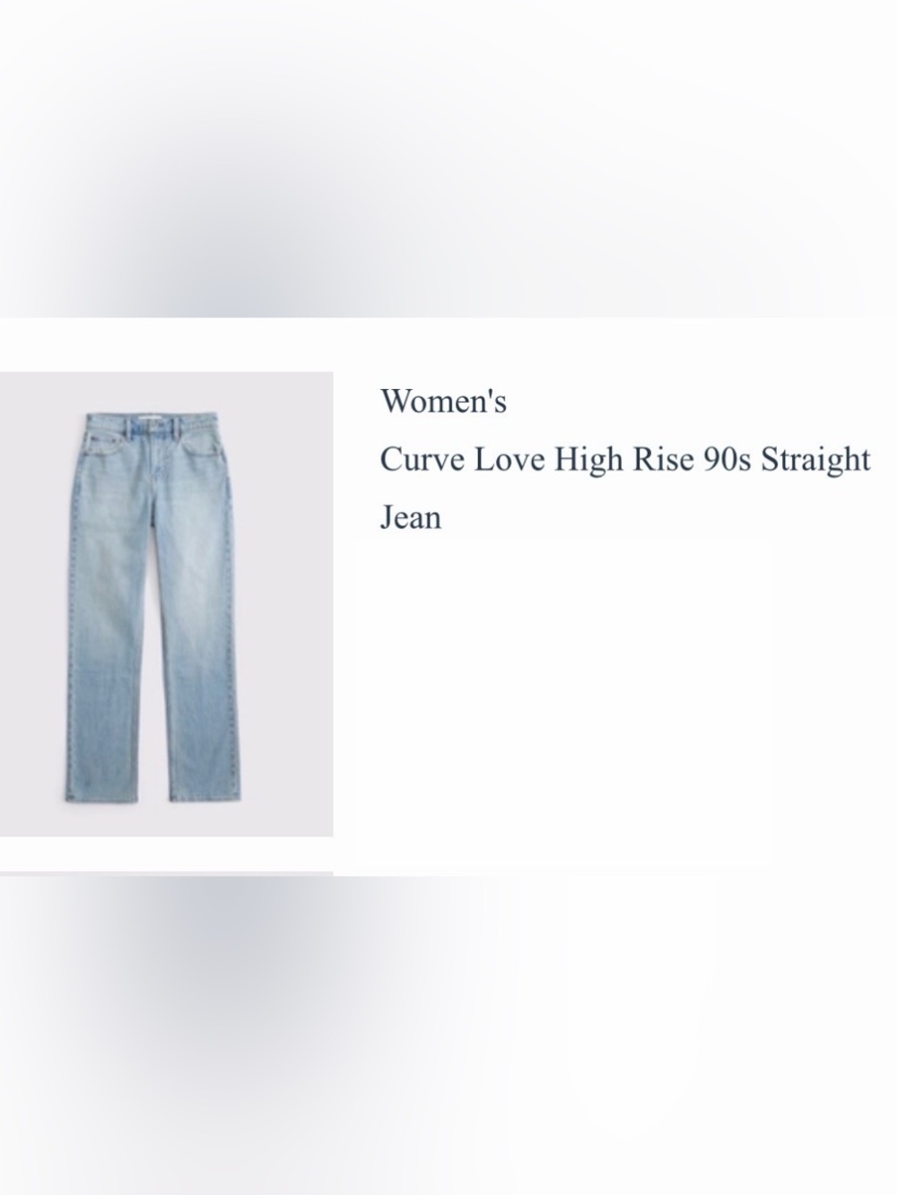 Abercrombie & Fitch Women's curve love ultra High-Rise Jeans - Light Blue Denim